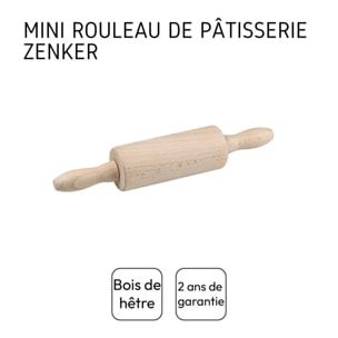 Mini rouleau à pâtisserie en bois 23 cm Zenker