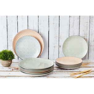 Assiette PATTERN Ø21cm - 6 pièces - Pastel