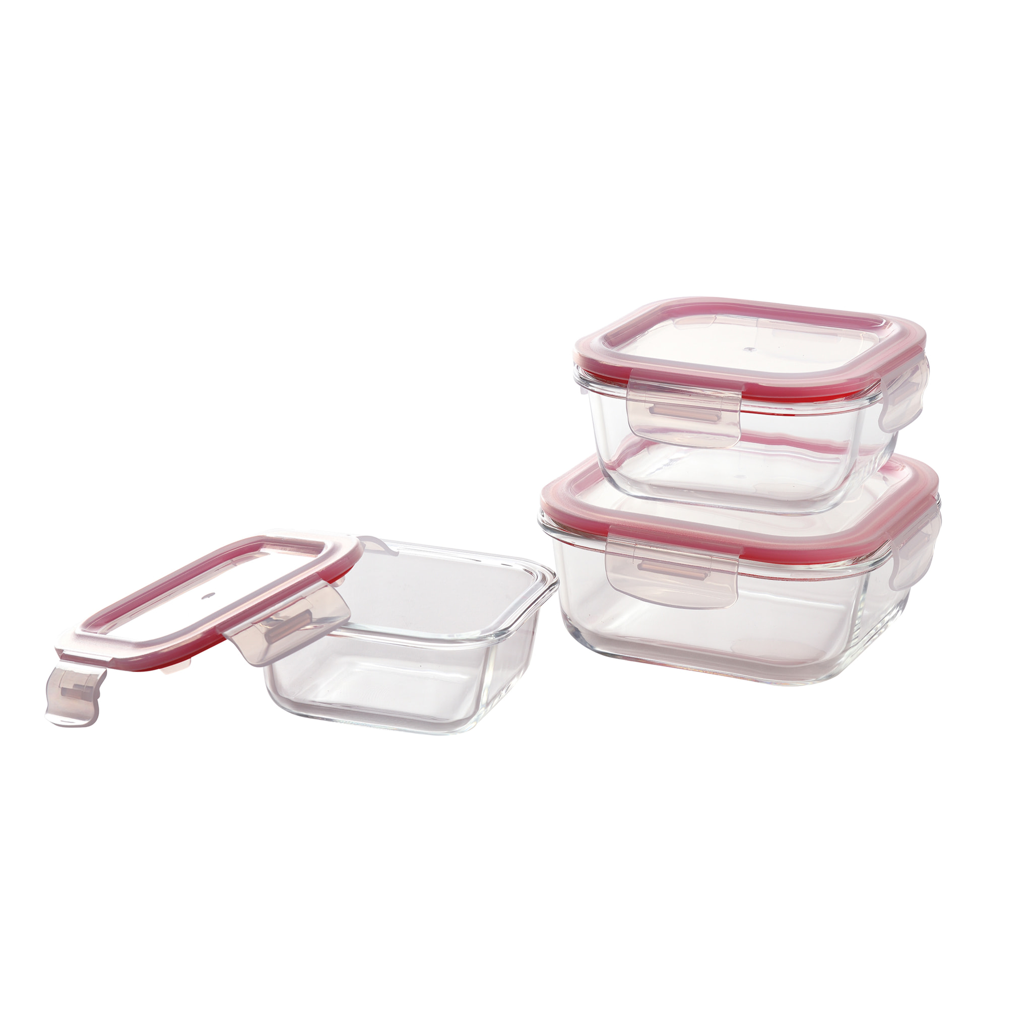 Set 3 fiambreras hermeticas cuadradas Bergner Walking anywhere