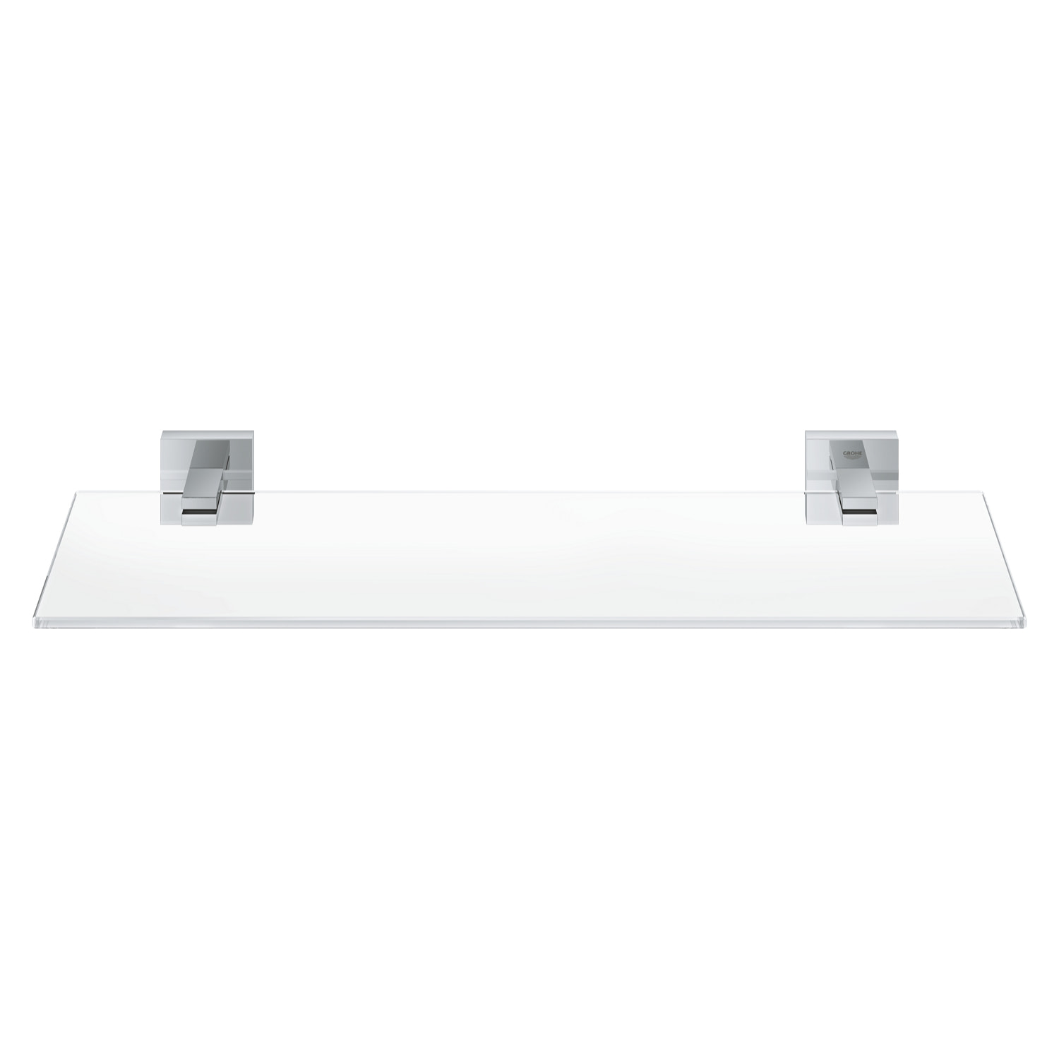 GROHE QuickFix - Start Cube - Tablette en verre - Finition Chromée (à visser ou à coller)