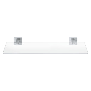 GROHE QuickFix - Start Cube - Tablette en verre - Finition Chromée (à visser ou à coller)