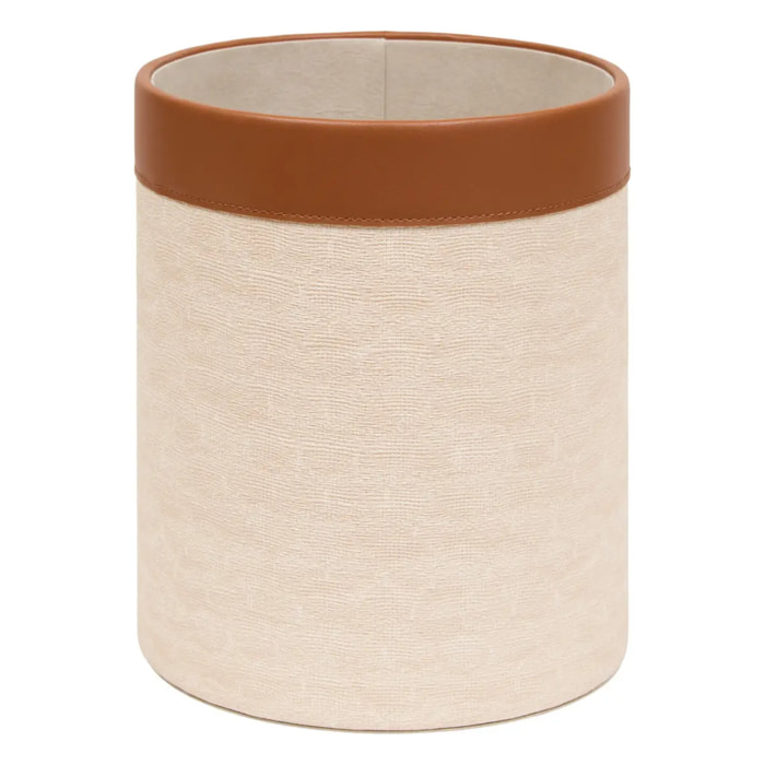 Corbeille à courrier Whisky ronde 7L beige