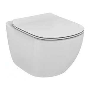 Pack WC Bati-support Geberit extra-plat UP720 + WC Ideal Standard Tesi Aquablade + Abattant softclose + Plaque Blanc/Chrome