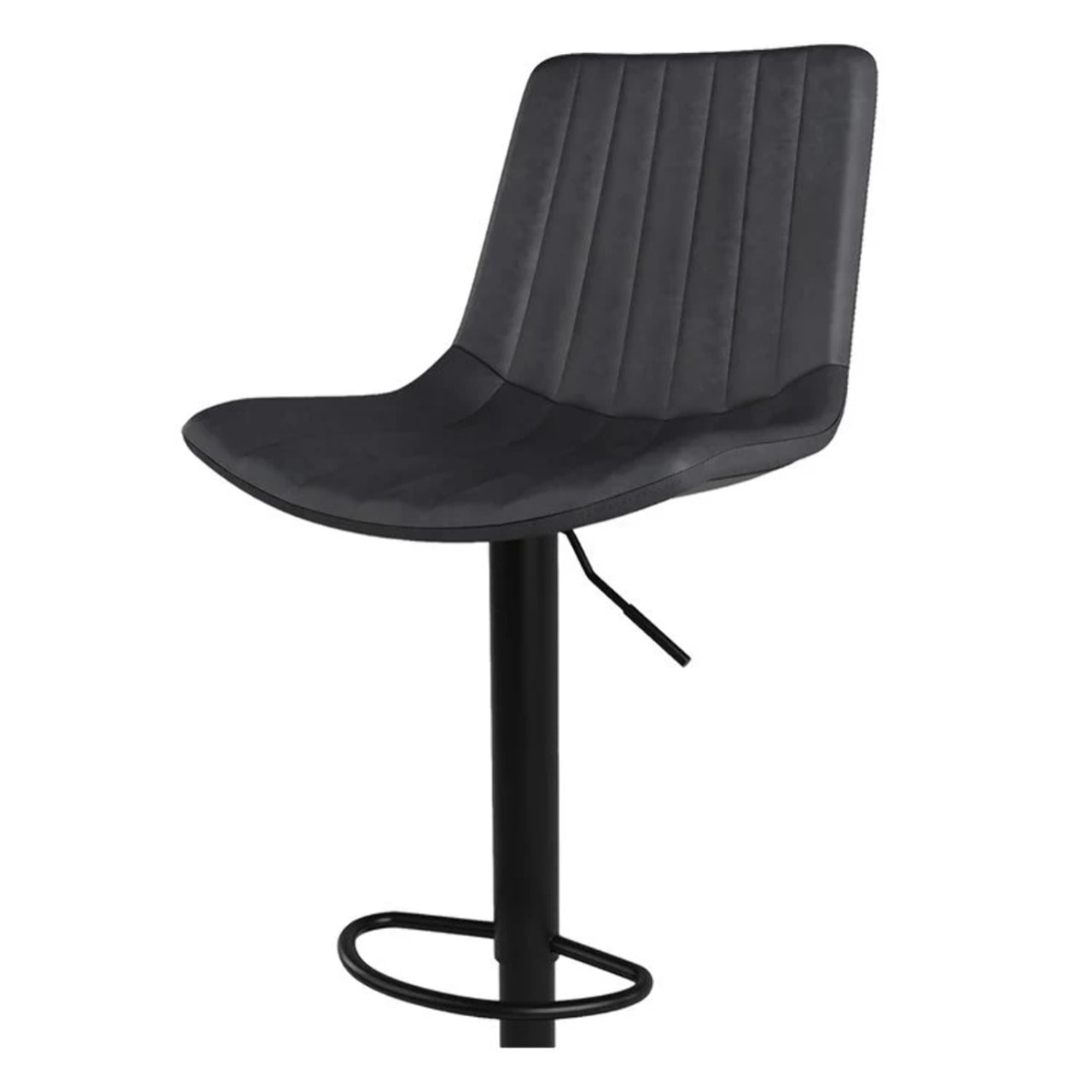 Lot de 2 chaises de bar réglables 62,5/83 cm gris foncé - Killi