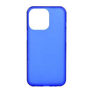 DAM Carcasa de silicona para iPhone 13 Pro. Acabado semi transparente mate con bordes brillo. 6,7x0,9x13,3 Cm. Color: Azul Eléctrico