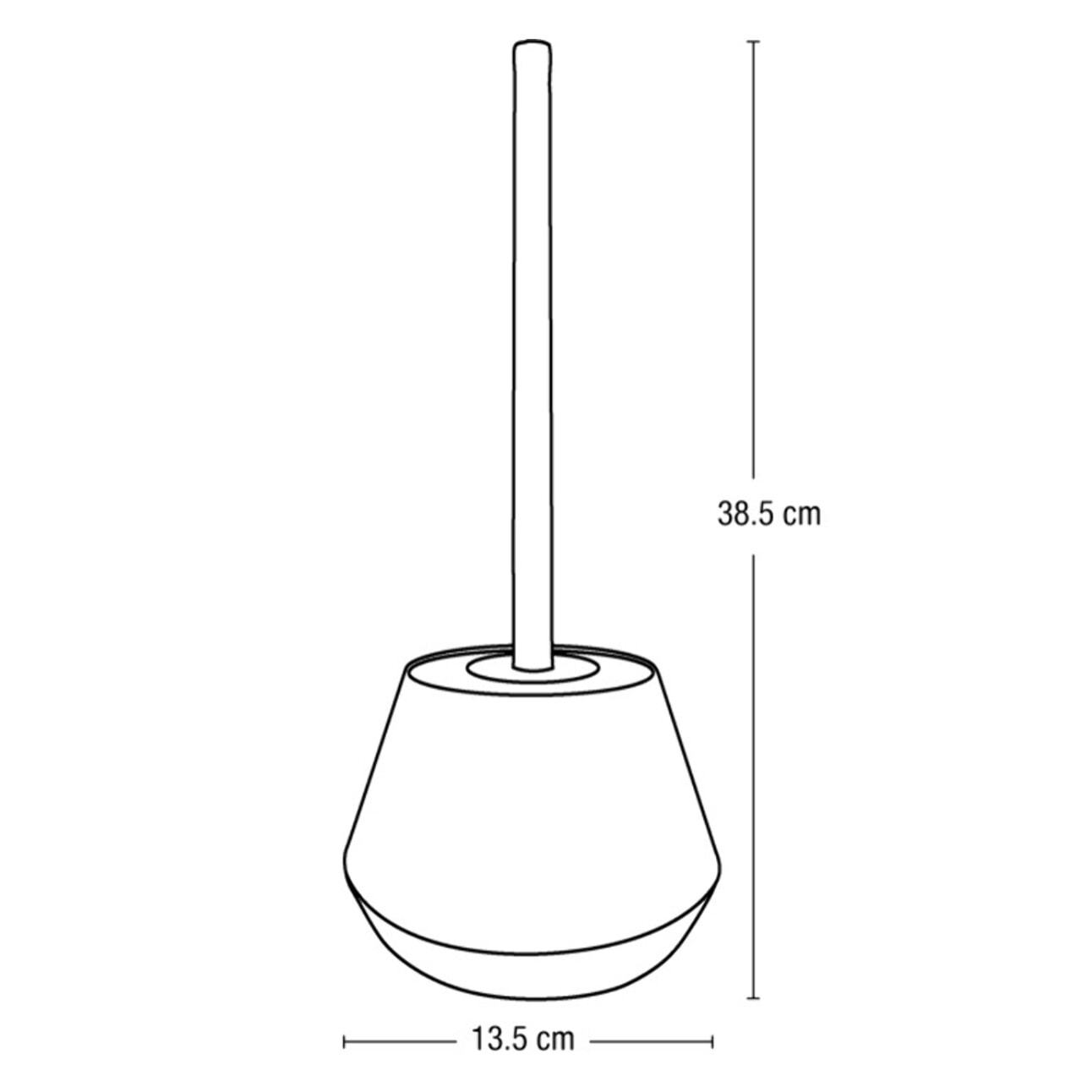 BROSSE WC JOSHUA NOIR AVEC MANCHE NOIRE