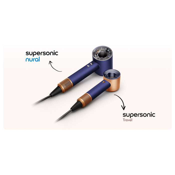 Sèche-cheveux Dyson Supersonic™ Travel (Bleu de Prusse/Cuivré intense)