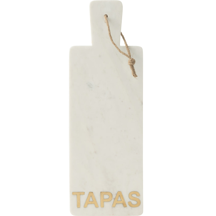 J-Line planche à fromage Rectangle Tapas Marbre - pierre - blanc