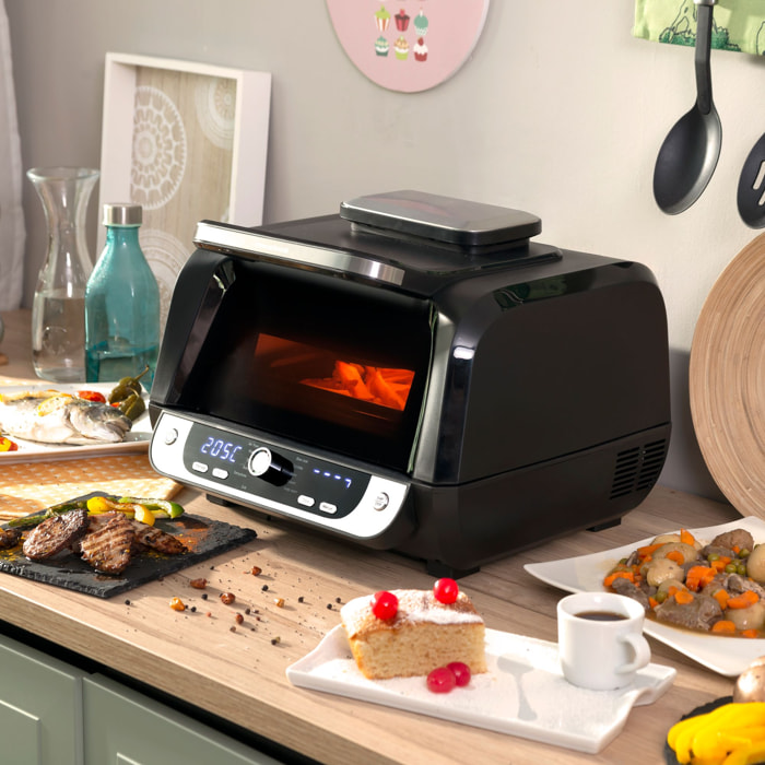 Friggitrice senza olio con grill Vynner 12 in 1 6000 - nero - 41x28,2x39 cm - 6 L
