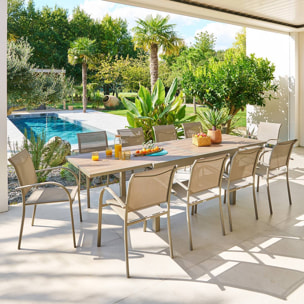 Table de jardin 10 places Piazza extensible café