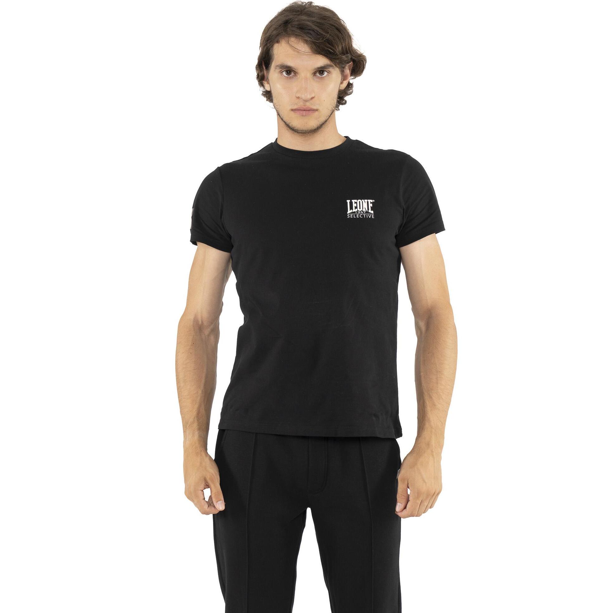 Camiseta de algodón de manga corta con parche "Selective".