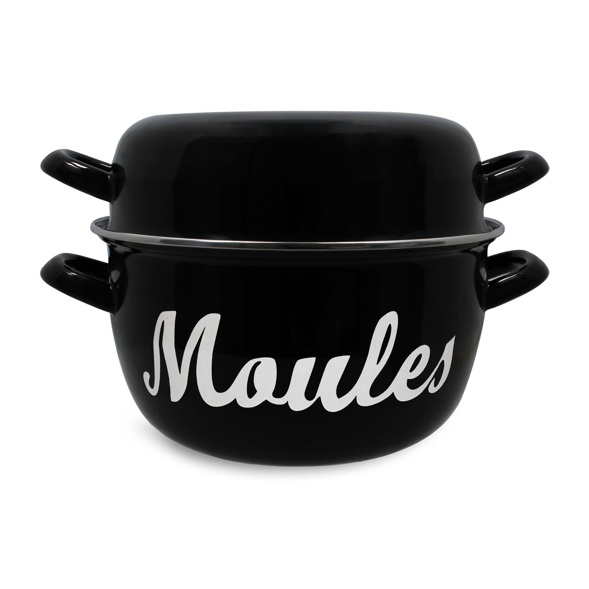 Marmite à moules 2,7L noire - 18cm