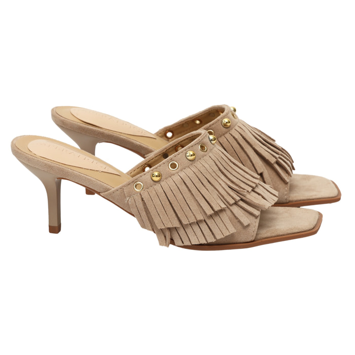 Sandali frange - tacco 7,0 cm