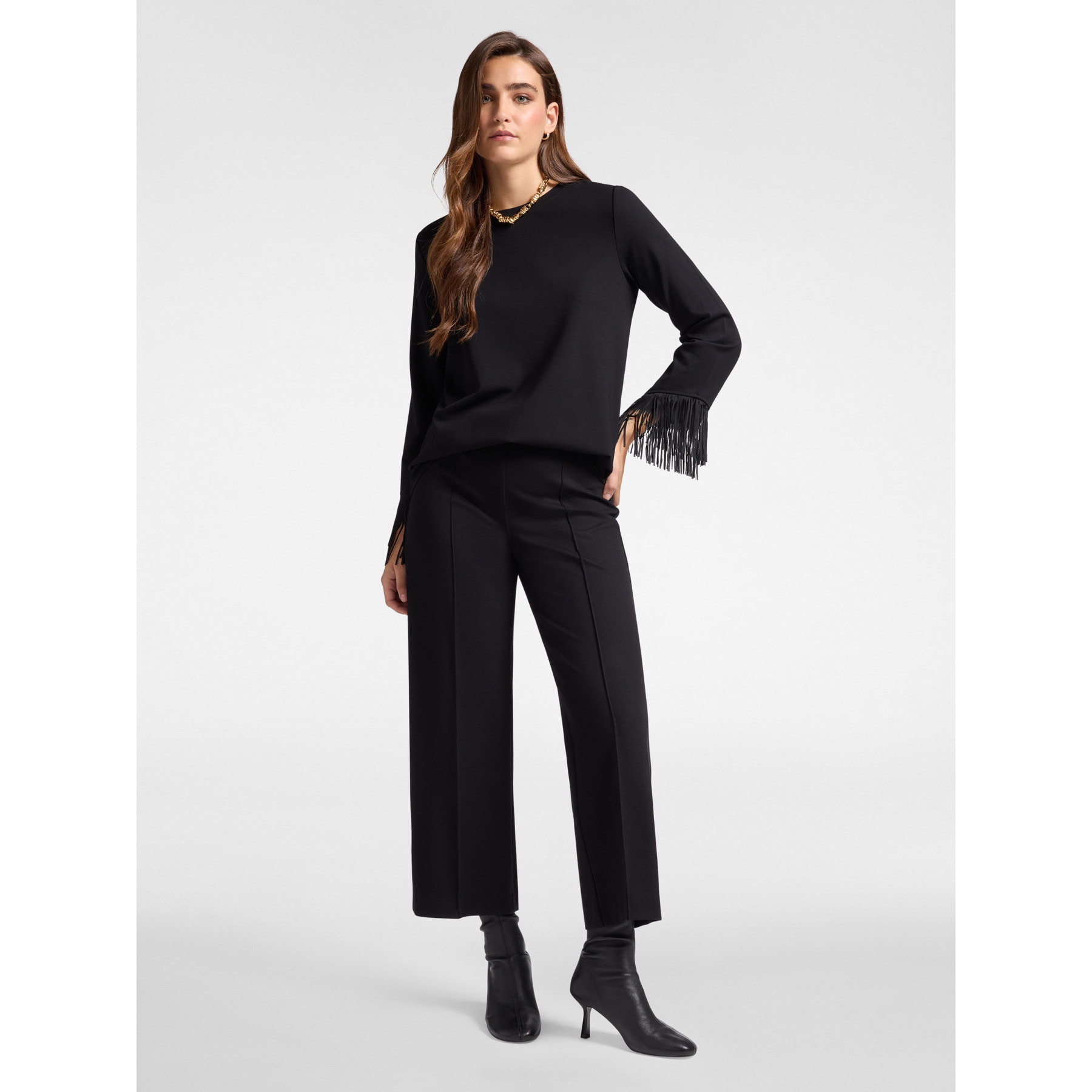 Elena Mirò - Pantaloni pull on in jersey - Nero