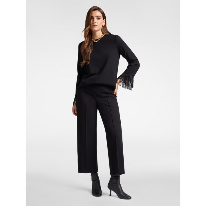 Elena Mirò - Pantaloni pull on in jersey - Nero