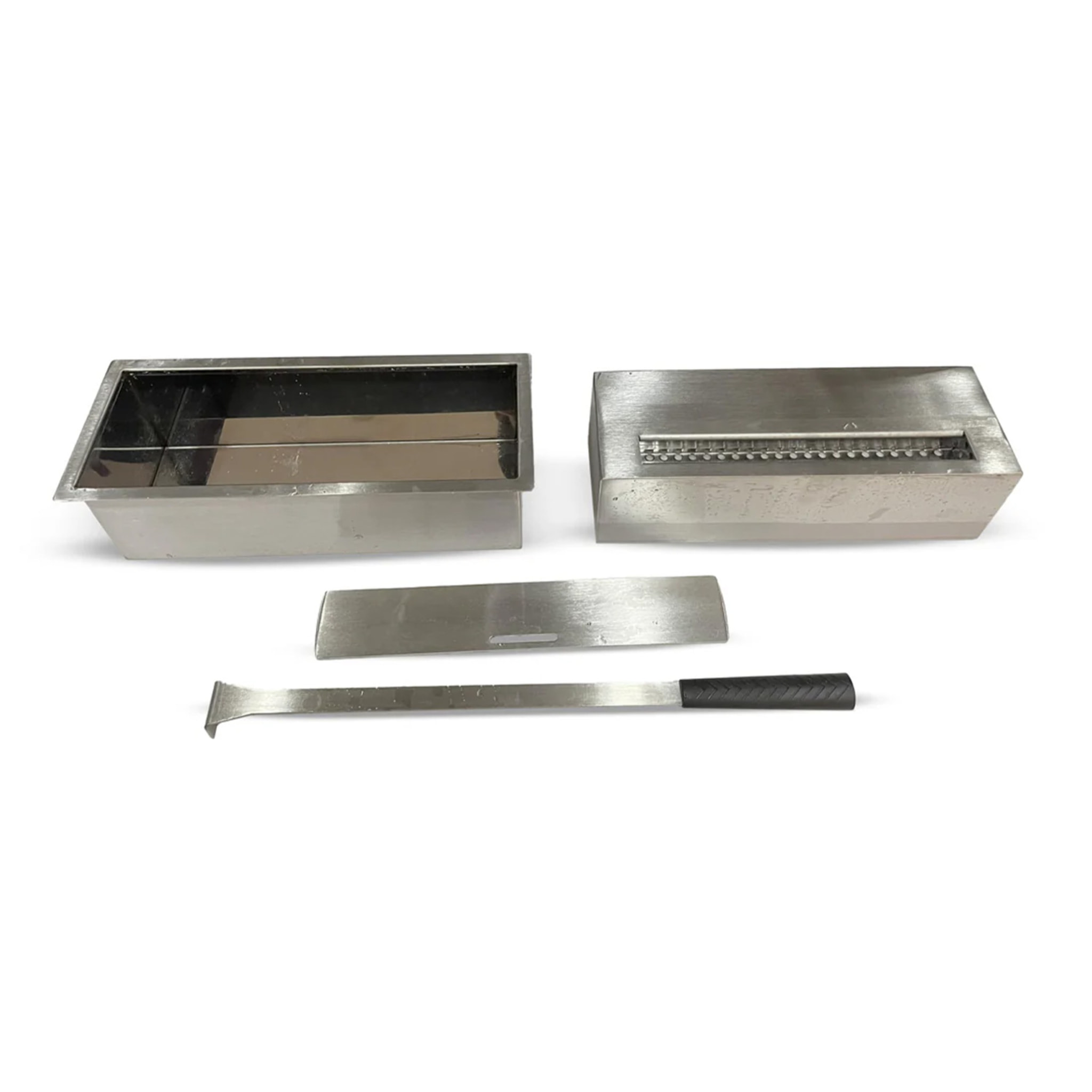 Bruciatore a bioetanolo per camino 1,5 L, in acciaio inox 30x12,5xH8,5 cm