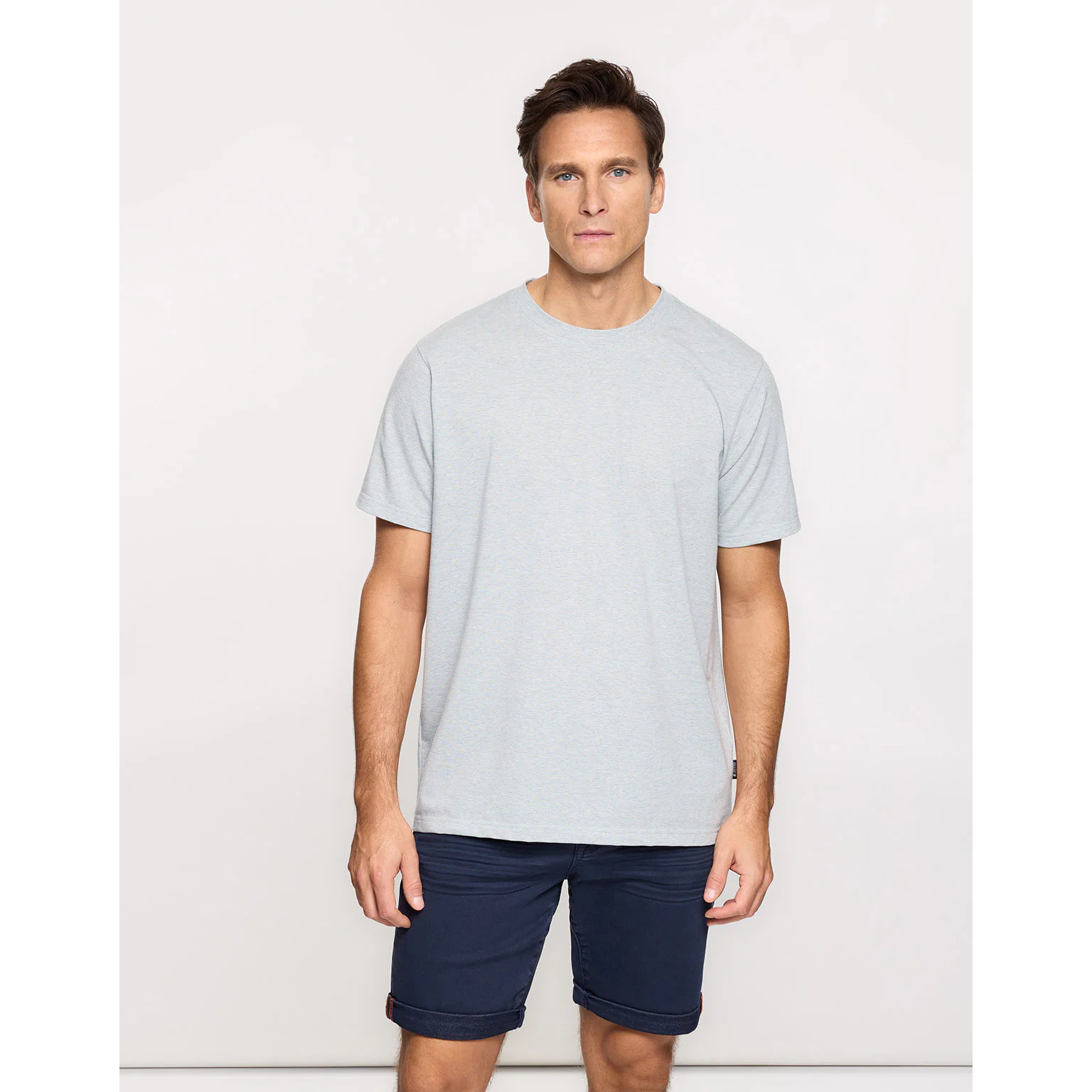 Camiseta Líneas Finas Azul Celeste - Malak