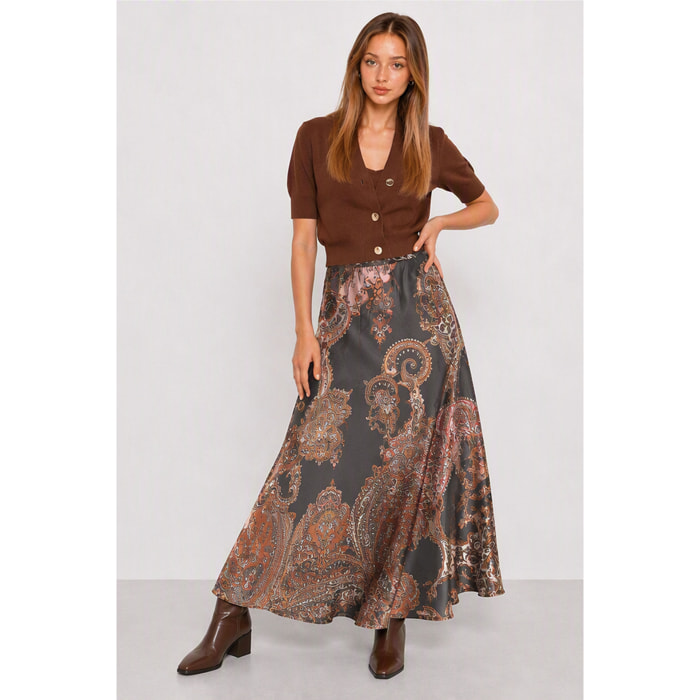Kocca - Set cardigan a maniche corte e top a coste con bottoni Donna