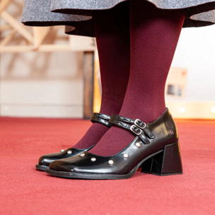 Zapatos 1704S NAPPA SHINNY BLACK / VERONA color Black