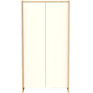 Armoire 2 portes en bois décor chêne miel