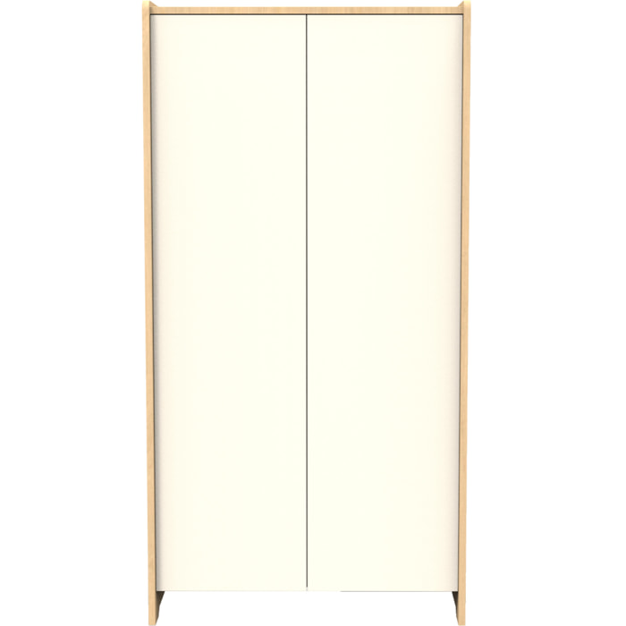 Armoire 2 portes en bois décor chêne miel