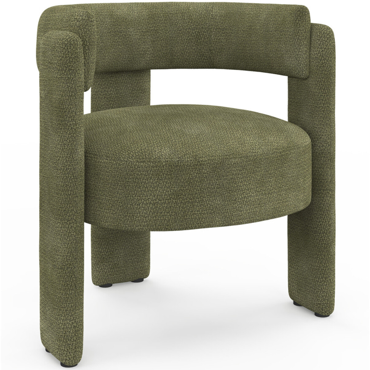 Fauteuil tripode Georges tissu chenille vert