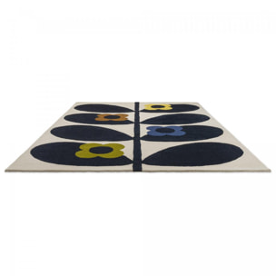 Tapis salon et chambre fait main en laine motif floral ZASO