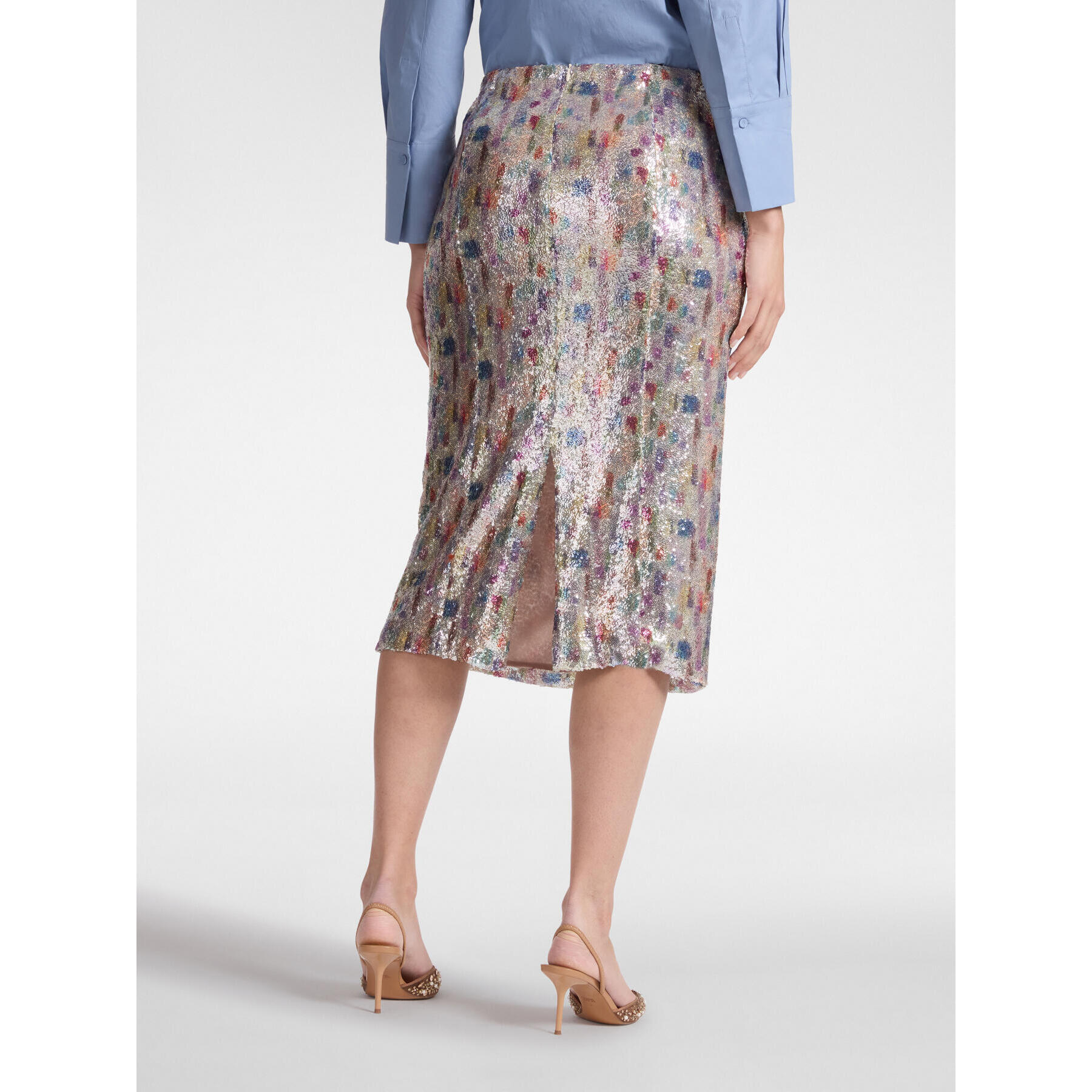 Elena Mirò - Gonna in tulle con paillettes - Grigio