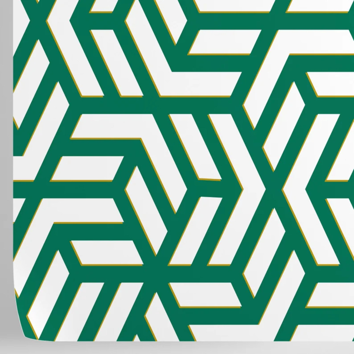 Carta da Parati Geometrica Verde