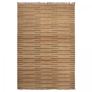 Tapis Kilim Radu tissé à la main en jute avec des lignes