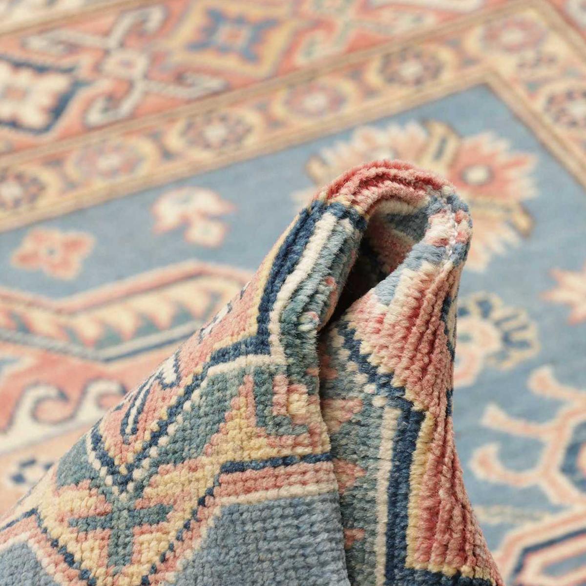 Tapis salon géométrique, laine naturelle, noué à la main, IREDITO