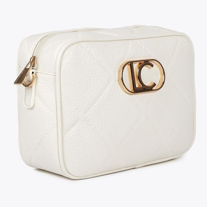 Borsa a tracolla Monogramma rombi Logo Ovale Effetto Pelle