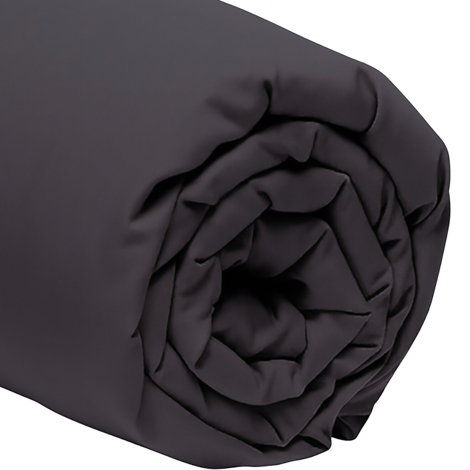 Drap housse 100% coton uni - gris anthracite