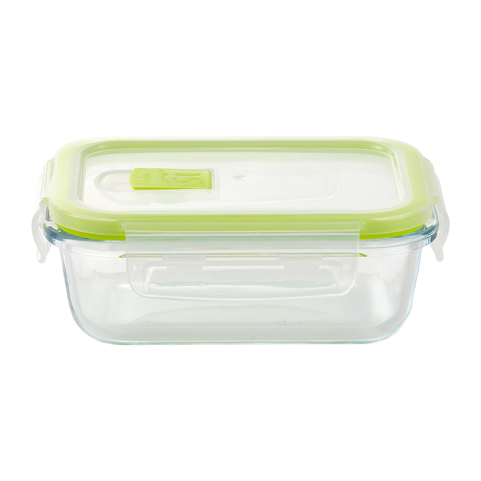 Hermetico rectangular 370ml borosilicato expert
