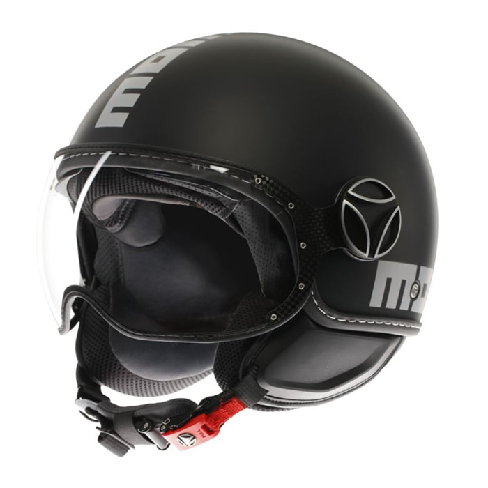 CASCO MOMO FGTR EVO E2206 MONO MATT BLACK/SILVER