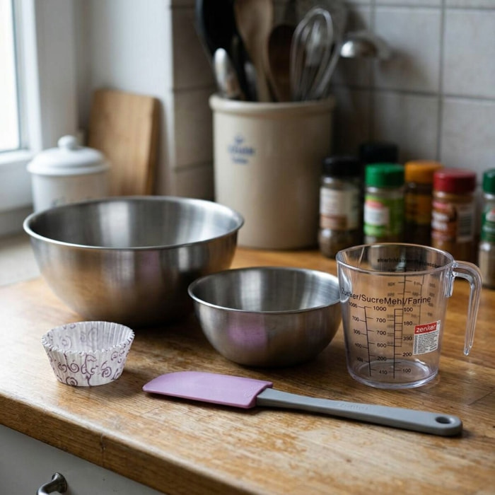Set de 54 ustensiles de pâtisserie spatule verre mesureur moule à gâteaux et bol Zenker Smart Pastry