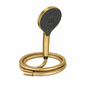 Pommeau de douche 3 jets Metro signature noir mat + flexible