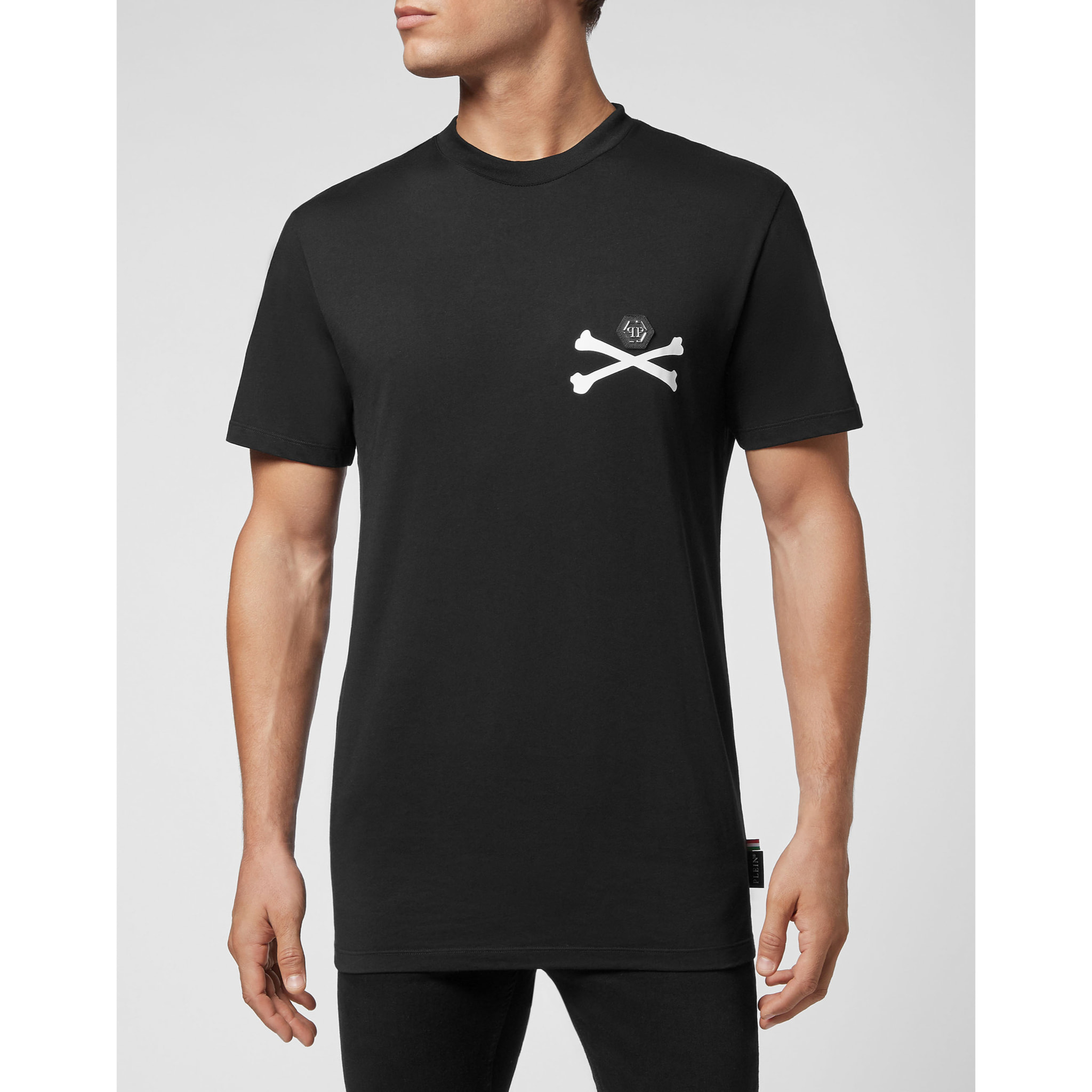 PHILIPP PLEIN T-Shirt Round Neck SKELETON