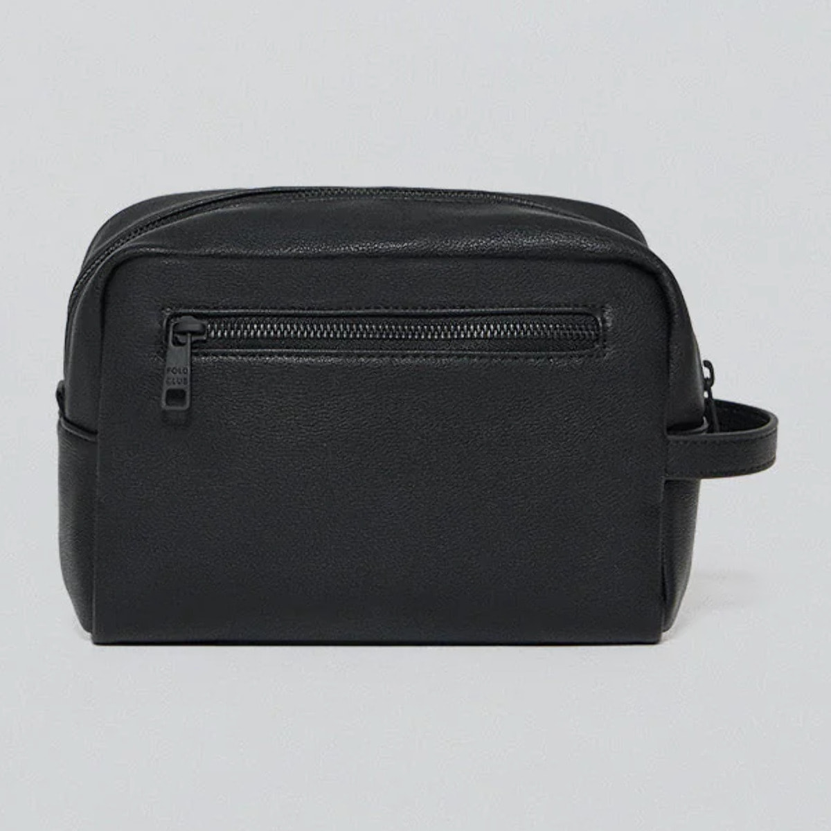 Neceser Eton negro con cremallera y detalles Polo Club
