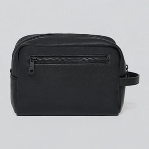Neceser Eton negro con cremallera y detalles Polo Club
