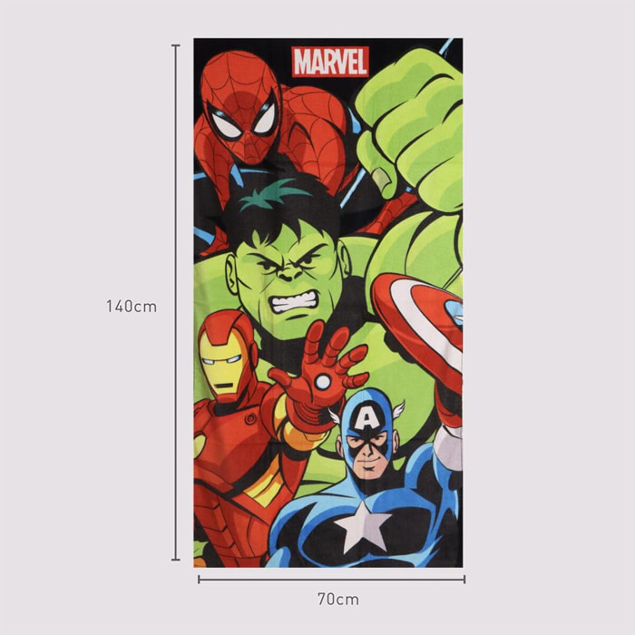 Toalla Microfibra de Avengers - 70x140x1 cm - Color:Multicolor