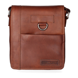 Borsa a tracolla da uomo In Vera pelle Made in Italy 20x25x6 cm