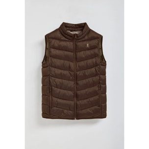 Gilet ultraleggero Chase marrone con toppa Rigby Go