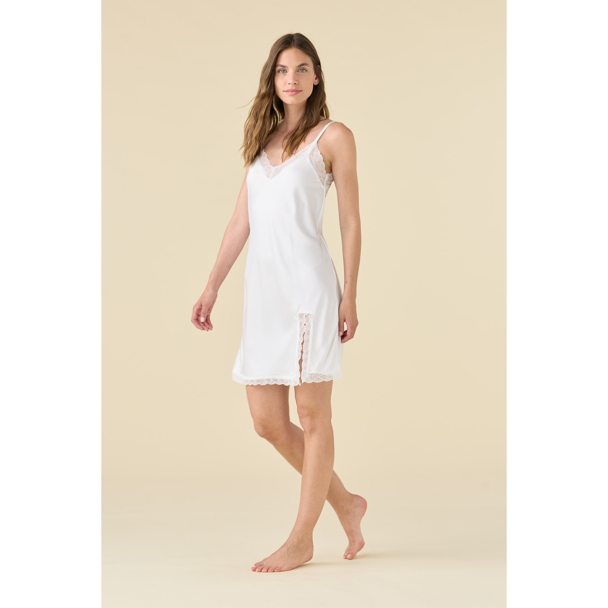 Camicia da notte donna estiva in raso articolo bride. Noidinotte