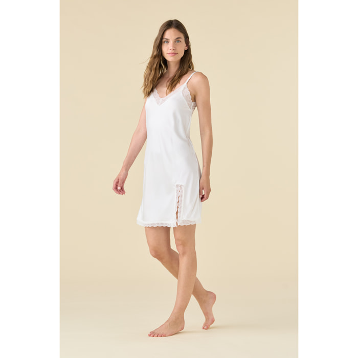 Camicia da notte donna estiva in raso articolo bride. Noidinotte