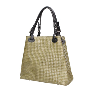 Borsa Shopper da donna In Vera pelle Made in Italy 32x29x17 cm