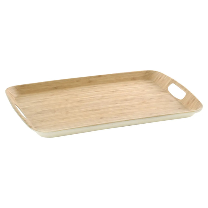 Plateau 46x31cm effet bambou