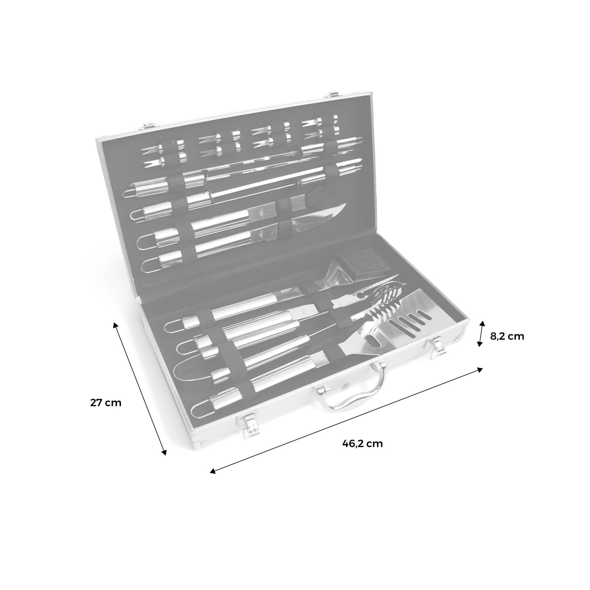 sweeek - Mallette d'ustensiles pour barbecue et plancha -18 pièces
