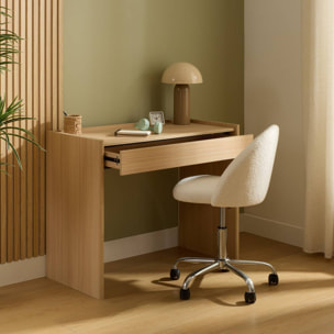 Bureau John rectangulaire 50x100cm 1 tiroir beige