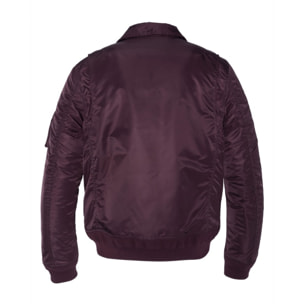 210-100RS CWU JACKET WITH DETACHABLE SCHOTT BADGE 100% RECYCLED NYLON Bordeaux